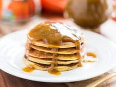 Pumpkin Spice Pancakes, Grain Free Desserts, Pancake Syrup, Pumpkin Spice Syrup, Primal Recipes, Spread Recipes, Grain Free Recipes, Paleo Breakfast, Pancakes And Waffles