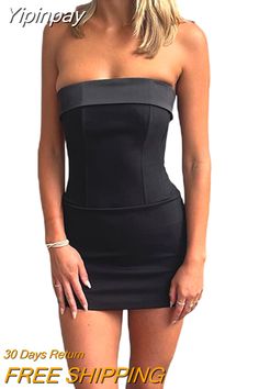 Shipping: Worldwide Express Shipping AvailableDelivery time: 🚚7-15Days Fast ShippingReturns: Fast refund,💯100% Money Back Guarantee. Mini Dresses Party, Summer Tube, Aesthetic Dress, Short Bodycon Dress, Party Dress Short, Beach Wear Dresses, Night Out Dress, Strapless Mini Dress, Tube Dress