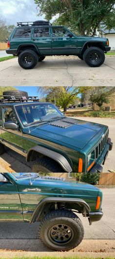 two pictures of the same vehicle in different colors