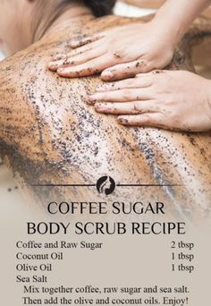 Scrubs Recipes, Sugar Body Scrub Recipe, Diy Body Scrubs, Easy Diy Body Scrub, Beautiful Glowing Skin, Body Scrub Recipe