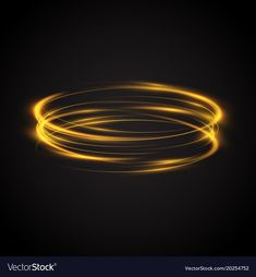 glowing gold rings on black background with space for your text or image eps1082