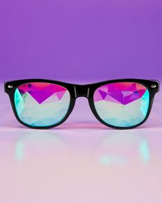 Kaleidoscope Glasses - Rave Wonderland Kaleidoscope Glasses, Different Perspectives, Black White Red, See The World, Mirrored Sunglasses, Black White, Sunglasses, Red, White