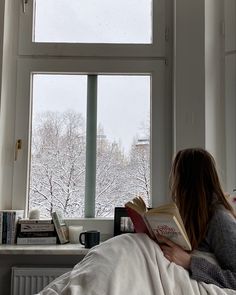 Reading A Book, The Window, A Book, A Girl, A Woman, Trees, Reading, Bed