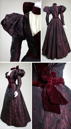 Prissy's dress Concert Pianist, 1890s Fashion, 1800s Fashion, Afternoon Dress, 19th Century Fashion, History Fashion, Old Dresses, Victorian Clothing, Antique Dress