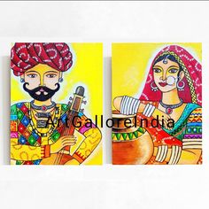 Rajasthani Canvas Painting, Rajasthani Drawing, Indian Canvas Painting, Canvas Painting Indian, Indian Art Gallery, Indian Painting, Canvas Paint