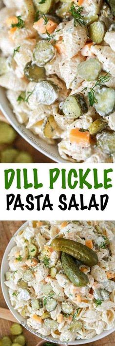 this dill pickle pasta salad is an easy and delicious side dish