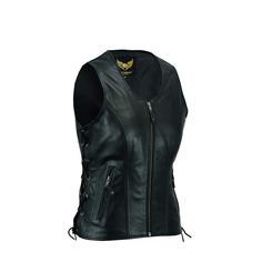 PRICES MAY VARY. Leatherick Women Top Grain Genuine Buffalo Black Ladies Leather Vests for Motorcycle Bikers Leatherick Women Top Grain Genuine Buffalo Black Ladies Leather Vests for Motorcycle Bikers Solutions New York Women's Leather Zipper Sleeveless Vest, Solutions New York Women's Leather Vest, Leather Vests, Women Leather Vest, Riding Vest, Leather Waistcoat, Black Leather Vest, Motorcycle Vest, Vest Designs