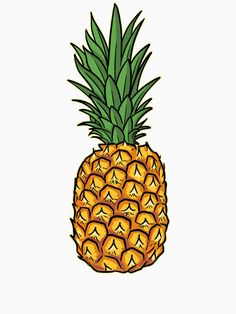 a drawing of a pineapple on a white background