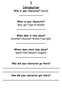 an animal's story is shown in the form of a question sheet for children