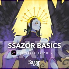 the sazor basics logo with an image of a woman in purple and black