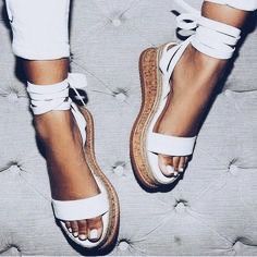 Espadrilles Women, Gladiator Shoes, Shoes And Sandals, Strappy Platform Sandals, Women Platform Sandals, Afrikaanse Mode, Wedge Espadrilles, Lace Up Wedges