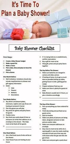 the baby shower checklist is shown in this image