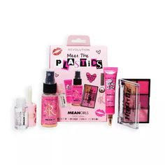 Makeup Revolution X Mean Girls The Plastics Mini Set - 4pc : Target Mean Girls Burn Book, The Plastics, Fixing Spray, Girl Gift Set, Eye Palettes, Makeup Train Case, Makeup Gift Sets, Liquid Blush, Clear Lip Gloss