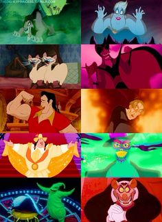 the many faces of disney's characters in their animated roles, from princess to villain