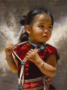 Native American Children, American Children, Airbrush Art, Native American History, Native American Culture, American Beauty, People Of The World