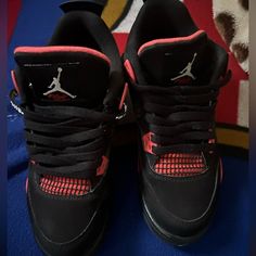 Jordan 4 Red thunder Jordan, Handbags, Outfit Inspo, Plus Fashion, Red, Closet