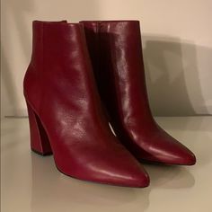 Shoes Have Never Been Worn With Original 9 1/2 Size Stickers On The Sole. Perfect For Fall! Vince Camuto Booties, Burgundy Boots, Vince Camuto Shoes, Vince Camuto, Shoes Heels Boots, Shoes Women Heels, Heeled Boots, Shoes Heels, Women Shoes