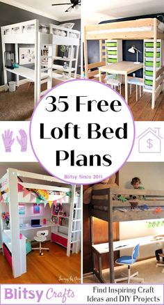 loft bed plans that are easy to build and can be used as a child's bedroom