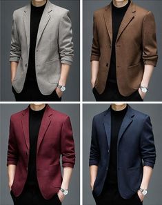 Suit With Coat Mens Fashion, Men Romantic Style, Blazer Suits Men, Brown Coat Pant For Men, Casual Coats Men, Boys Jackets Fashion Outfit, Best Blazer Colour For Men, Coat And Suit Men, Suit Blazers For Men