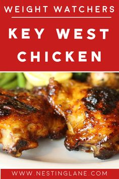 the words weight watchers'key west chicken on a plate