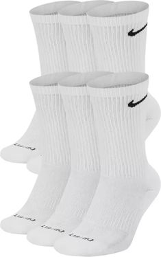 Nike Dri-FIT Everyday Plus Training Crew Sock | Holiday Deals at DICK'S Nike Socks, Athletic Socks, White Sock, 6 Packs, Training Shoes, 6 Pack, Mens Socks, Fitness Training, Nike Dri Fit