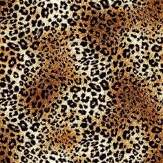 an animal print fabric with brown and black spots on the top, it's pattern is