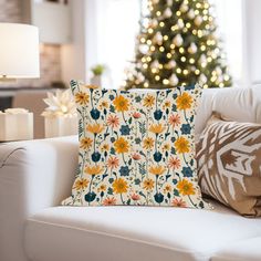 a living room filled with furniture and a christmas tree in the backgroung