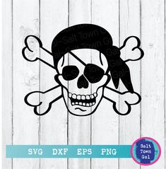 pirate skull and crossbones svg cut file