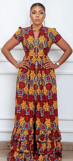 African Print Maxi Dress, Ankara Long Gown, Best African Dresses, African Fashion Skirts, African Dresses Modern