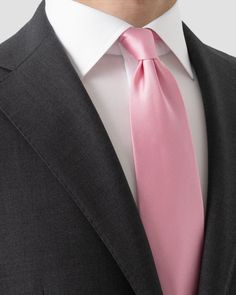 An elegant take on a classic silk tie, woven into a lustrous twill texture that enhances the hues of the yarn. The characteristic clean texture and elegant drape combine to make a stylish tie that gives your favored knot beautiful structure. Try pairing with a patterned shirt, a matching pocket square, and a trim suit for a classic look. Patterned Shirt, Elegant Drapes, Pink Solid, Silk Twill, Silk Ties, Pocket Square, Classic Looks, Yarn, Silk