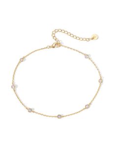 PRICES MAY VARY. Experience the allure of summer with our anklet. This 9-inch anklet with a 2-inch extender finished with a lobster clasp will elegantly drape around your foot. Its unique design, with shimmering 3mm premium AAAAA cubic zirconia and delicate link chains, transforms your look into a testament of timeless love and beauty. The anklet is plated in 14k yellow gold plating that ensures a long-lasting finish that will keep its shine through your summer adventures. This women's jewelry p Anklets For Women, Anklet Designs, Timeless Love, Gold Anklet, Chain Anklet, Anklet Jewelry, Ankle Bracelets, Everyday Jewelry, Quality Jewelry