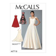 PRICES MAY VARY. Size: E5 (14-16-18-20-22) Includes pattern pieces and sewing instructions Made by McCall's Copyright 2018 Printed in the USA Bridal Sewing Patterns, Mccalls Dress, Evening Dress Sewing Patterns, Mccalls Patterns Dress, Wedding Dress Patterns, Mccalls Sewing Patterns, Miss Dress, Dress Order, Mccalls Patterns