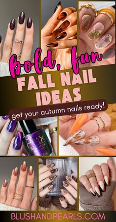 Browse stunning fall nail colors, fall nail art and fall nail designs to get your nails ready for autumn. | fall french tip nails | fall nails 2024 | bold dark nail colors | fall leaves and trees nail art | november nails | october nails | fall acrylic nails | fall gel nails | opi fall nail colors | glitter fall nails | harvest nails | Autumn Nails French Tips, Harvest Nails, Fall French Tip Nails, Fall French Tip, Nails October, Opi Fall, Tree Nail Art, Fall Acrylic, Dark Nail