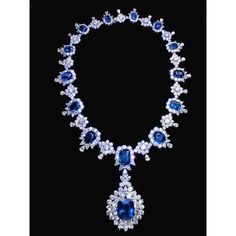 Blue Sapphire Necklace, Big Necklace, Ceylon Sapphire, Diamond Necklaces, Blue Stones, Jewelry Luxury, Jewellery Shop, Royal Jewelry, Fabulous Jewelry