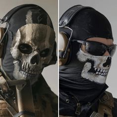 ✅High-quality Production Standard The skull is foam latex, durable and flexible to conform to everyone's facial shape, and carefully stitched into the balaclava. A soft "cable" is run through the center of the head and all the toward the back and includes hand-stitched details to replicate the in-game model's war-torn appearance. And best of all: It's one size fits all. Incredible Wearing Effect The jaw is faithfully painted, weathered, and sealed into the fabric, and it WON'T runoff. The Ghost's infamous "kill stripes" are accurately painted on the skull and extend into the cloth of the balaclava, and that warpaint is there to stay. The Perfect Gift for COD Fans This is a Christmas gift that every COD fan can't refuse! We recommend you gift it to friends who like COD if you want your frie Cod Characters, Ghost Cod, Ghost Mask, Iphone Wallpaper Texture, Call Of Duty Warfare, Hot Biker Guys, Hot Army Men, Call Off Duty, Call Of Duty Ghosts