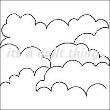 a drawing of clouds in the sky