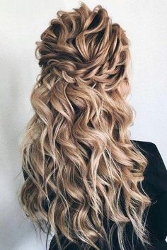 Glamorous Wedding Hair, Blonde Wedding Hair, Wedding Hair Half, Boho Wedding Hair, Best Wedding Hairstyles, Wedding Hairstyles Half Up Half Down, Half Updo, Wedding Hair Down, Bridal Hairstyles