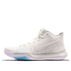 Nike White Basketball Shoes With Cushioned Footbed, White Basketball Shoes With Cushioned Footbed, Nike White Breathable Basketball Shoes, White Sporty Basketball Shoes, Hoop Shoes, Nike Kyrie 3, Kyrie 3, Summer Packing, White Basketball Shoes