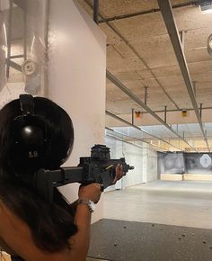 Shooting Range Aesthetic, Range Aesthetic, Indoor Shooting Range, Flapper Hair, Indoor Shooting, Mma Girls, Female Cop, Insta Baddie, Vision Board Photos