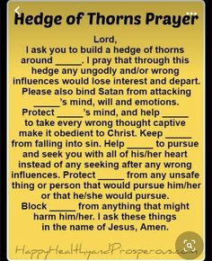 a prayer card with the words hege of thors prayer written in black and yellow