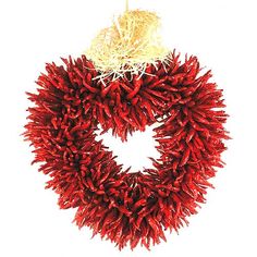 FALSE Pepper Wreath, Chile Ristra, Chili Pepper Lights, New Mexico Chili, Southern New Mexico, Hatch Chile, Heart Shaped Wreaths, Wreaths For Sale, Lavender Gifts