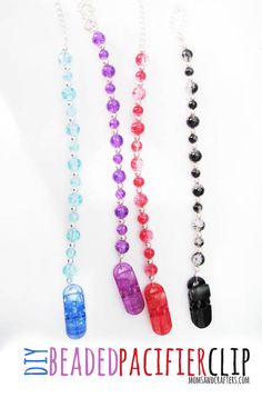 the beaded necklaces are all different colors