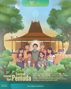 the poster for selampah har pemuda is shown in front of a