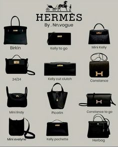 #luxurylife #hermeslover #luxurybag #hermes @hermesofficial Hermes Bag Names, Hermes Bags Names List, Hermes Aesthetic, Classic Black Handbag, School Bag Essentials, Dream Bags