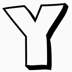 the letter y is black and white