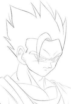 a drawing of gohan from dragon ball