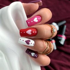 Heart Nail Designs, Heart Nail Art, Hari Valentine, Nail Art Inspiration