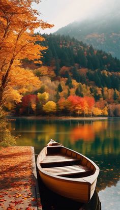 a row boat sitting on top of a body of water