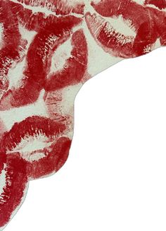 an image of lips drawn in red and white