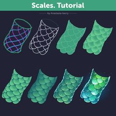 an image of scales in the shape of fish's tails, with text that reads scales